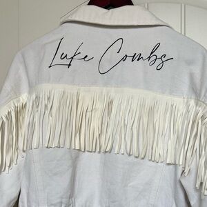 Luke Combs fringe jeans jacket